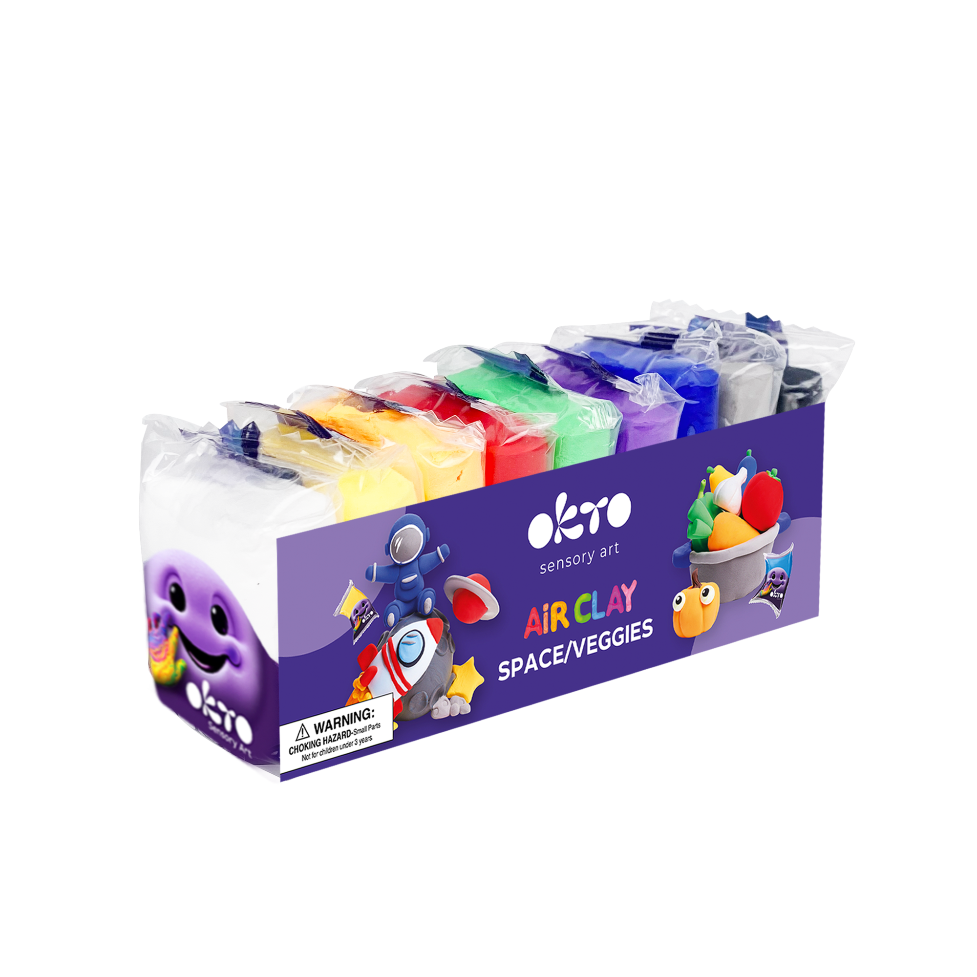 Fainotoys - Vendita all'ingrosso Argilla - Set di argilla aerea 10+1 Forniture scolastiche ТМ ОКТО Spazio/Verdure8