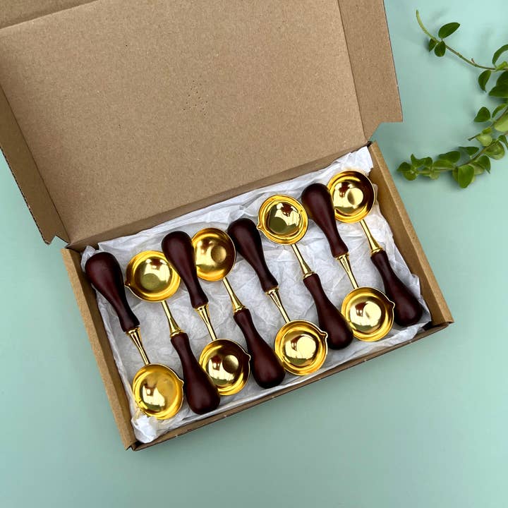 Fairy Nature - Wholesale Rubber/Decorative Stamp - Wax Spoon (Brown) - Vintage Seal Sealing Wax Stamp