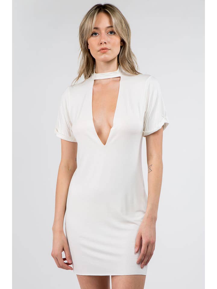 Lux Los Angeles - Wholesale Jurk - Dames - MINI-JURK MET CHOKER SL