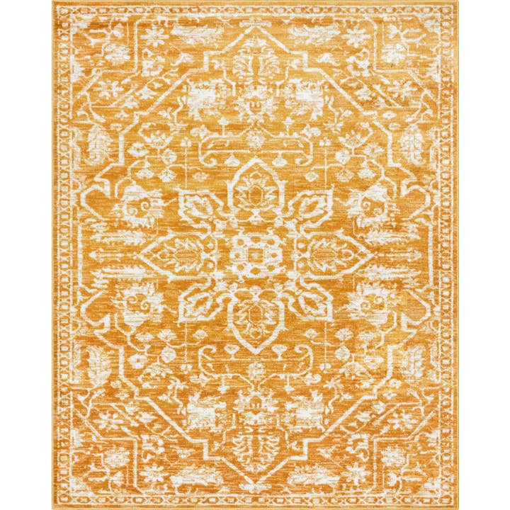 Well Woven – wholesale Matta – Disa Vintage Medaljong Guld Mjuk Matta Av Chill Mattor