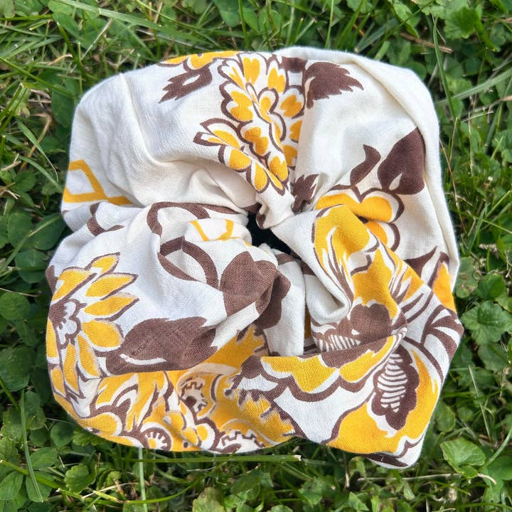 Vintage Floral Scrunchie for wholesale by Sunstone Jewels