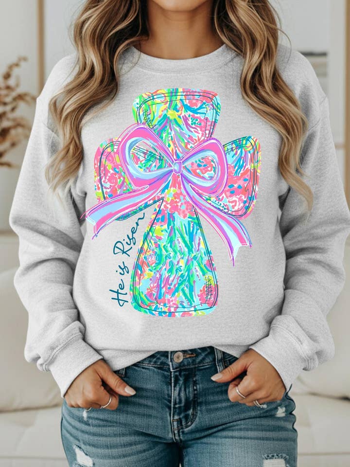 Han är uppstånden målad korsskjorta för wholesale av SAMS Farm Charm