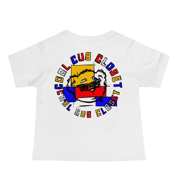 Cool Cub Closet – Engroshandel T-shirt med serigrafitryk – til børn – Farveblok Baby Tee1