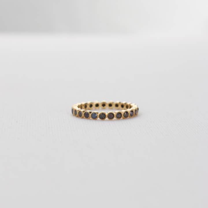 Katie Waltman Jewelry - Wholesale Multi-Stone Ring - ROUND ETERNITY BAND- BLACK