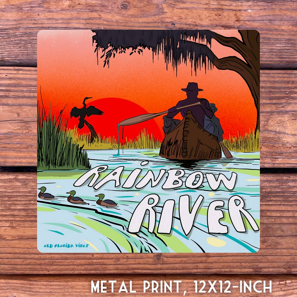 Old Florida Vibes - Wholesale Wall Sign - Rainbow River Metal Print