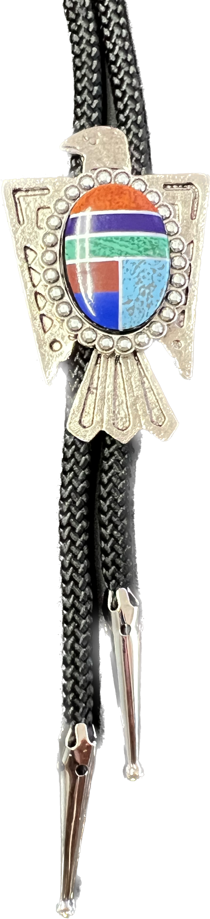 HHH Designs - Wholesale Woven Necklace - Thunderbird Bolo ties, southwest colors and theme , each1