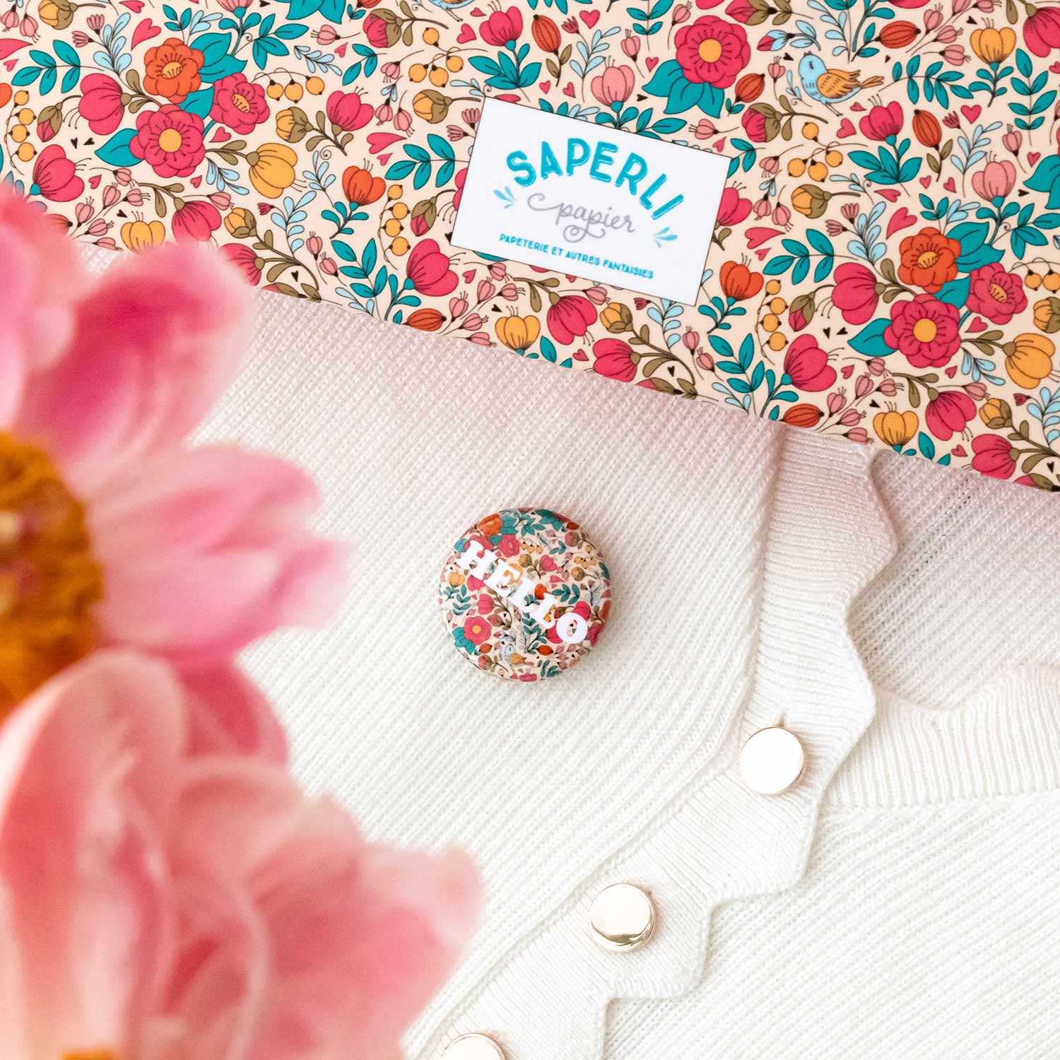 SAPERLIPAPIER - Wholesale Stationery/Notecard Set - Flower Power stationery box1