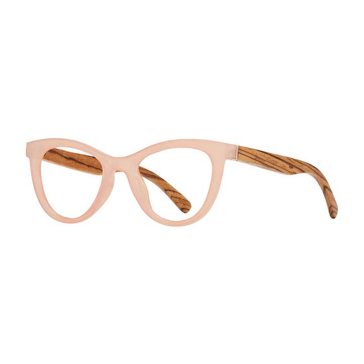 BP20223 - Sunny - Milky Rose / Zebra Wood / Blue Light Fil. for wholesale by Blue Planet Eco-Eyewear