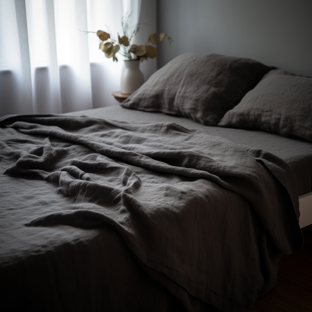 Q VITA - Vente Parures de lit - Parure de draps-housses en lin 100 % français (3 pièces)9