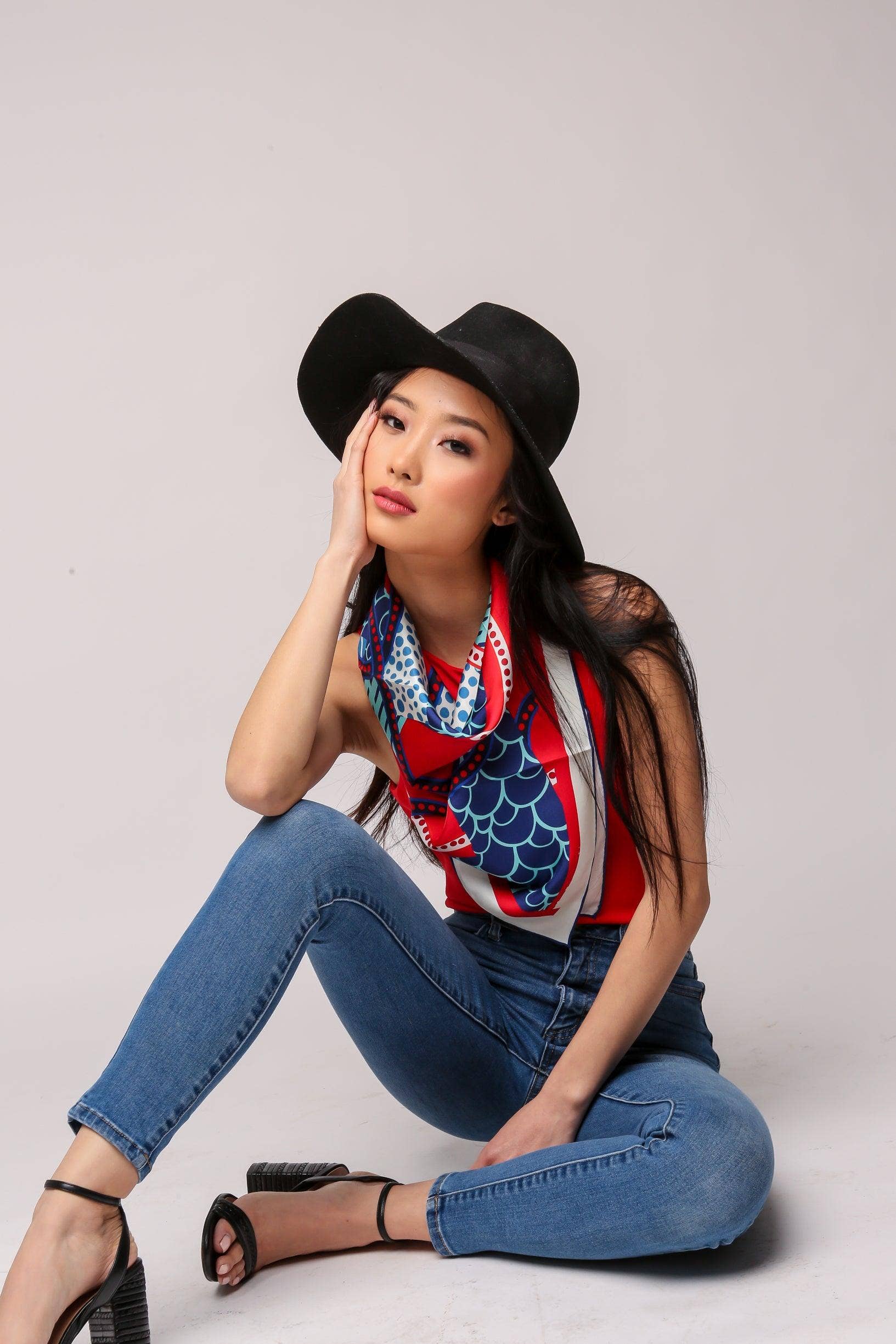 CB Grey - Wholesale Scarf - Women's - The Ellis Silk Scarf3