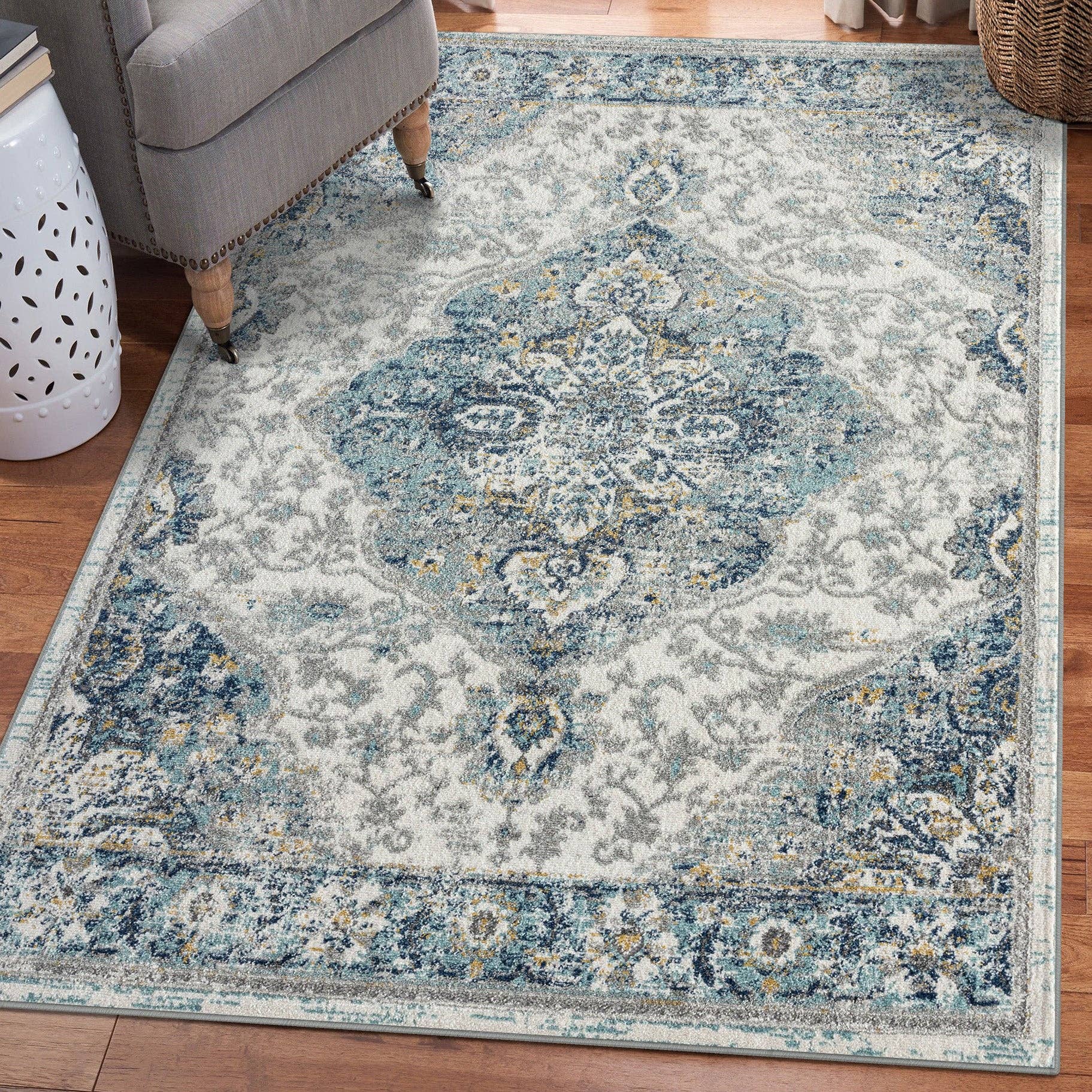 Luxe Weavers - Vente Tapis - Tapis à médaillon oriental Vintage 806116