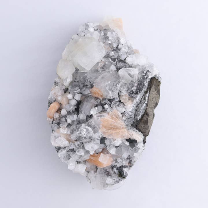 Apophyllite on Chalcedony Cluster for wholesale by Mi Esperanza Minerals