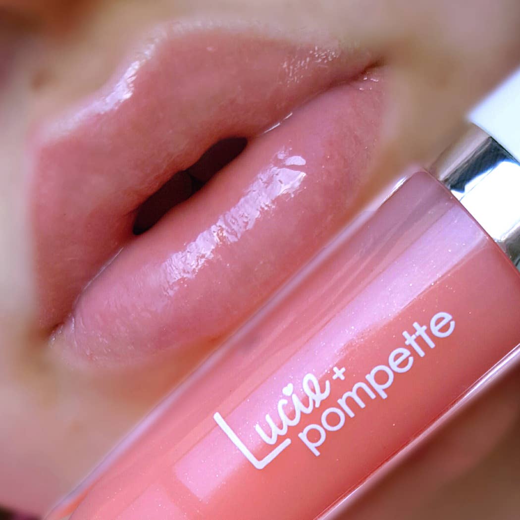 Lucie + Pompette - Wholesale Lip Plumper - Lip Batter Plumping Gloss – Bon Bon (Peach Nude)2