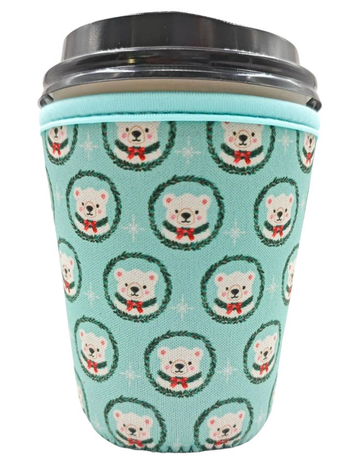 Merry Polar Bears - Christmas Reusable Coffee Sleeve for wholesale by Kayla Noelle Co