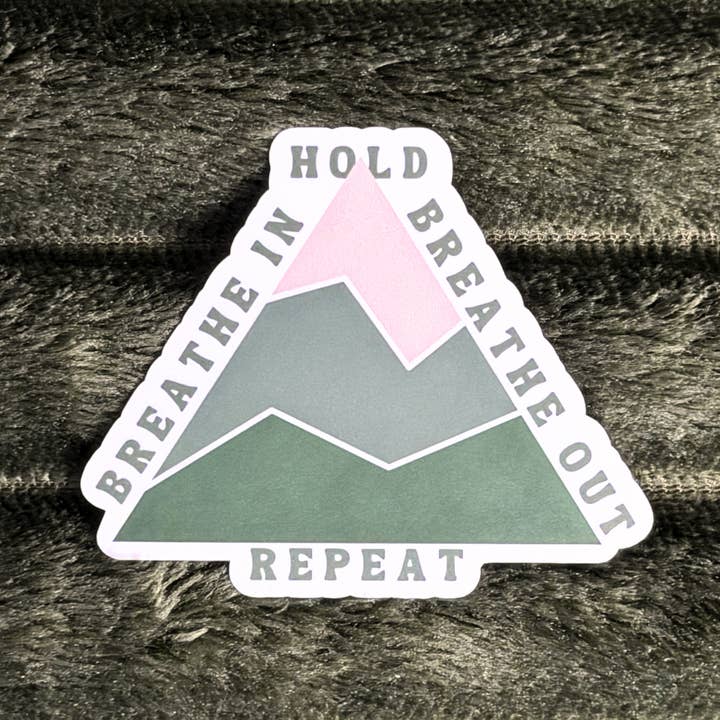 Triangle Breathing Sticker | Mountain Sticker | Mindfulness for wholesale by Mindful over Mind Full
