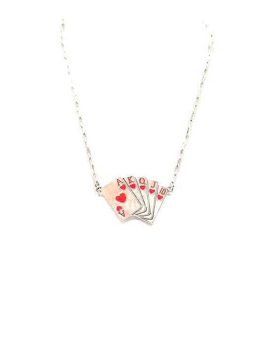 Heart Royal Flush Necklace for wholesale by Snowing West