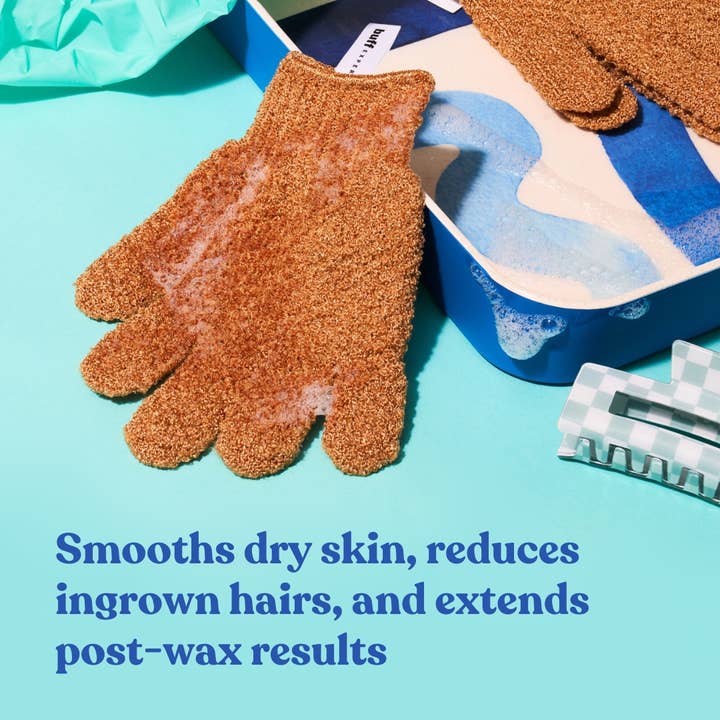 Buff Experts - 🇨🇦 - Vente Gants/moufle pour gommage - Gants exfoliants polis SRSLY - Traitent la peau sèche1