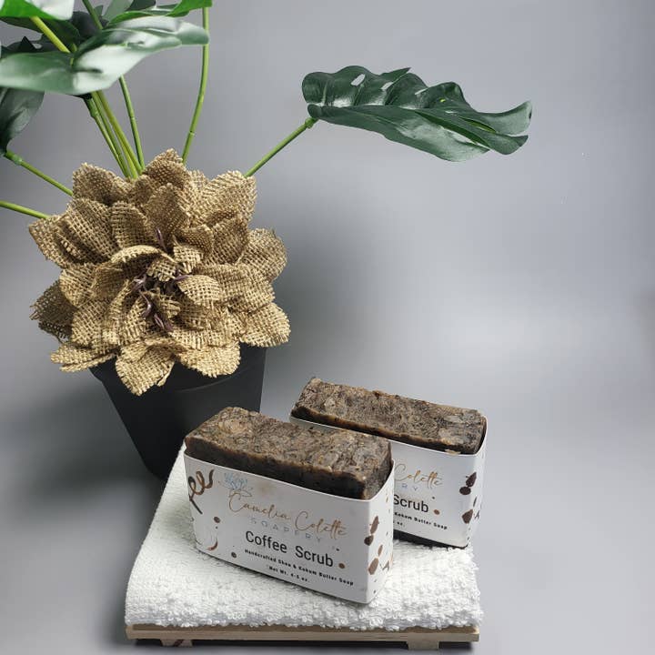 Sabonete Esfoliante para Café Esfoliante por atacado de Camelia Colette Soapery, LLC