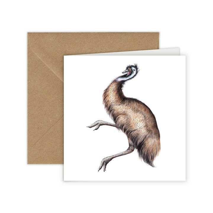 Emu-Grußkarte, Tier-Geburtstagskarten, australische Karte für den Großhandel von Beast of Paradise