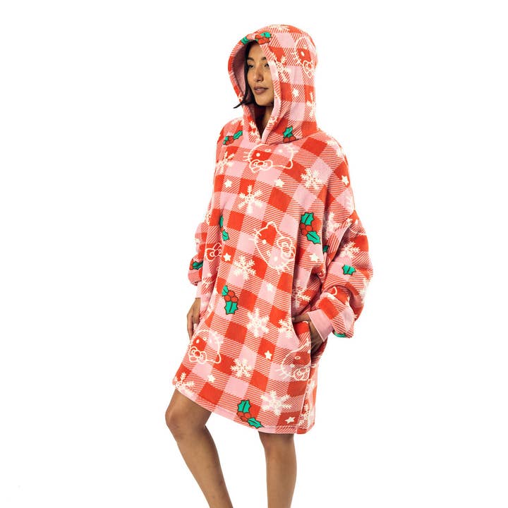Hello Kitty Winter Plaid Hoodie Blanket and other Purchase Wholesale hello kitty blanket. Free Returns & Net 60 Terms on Faire trending on Faire.