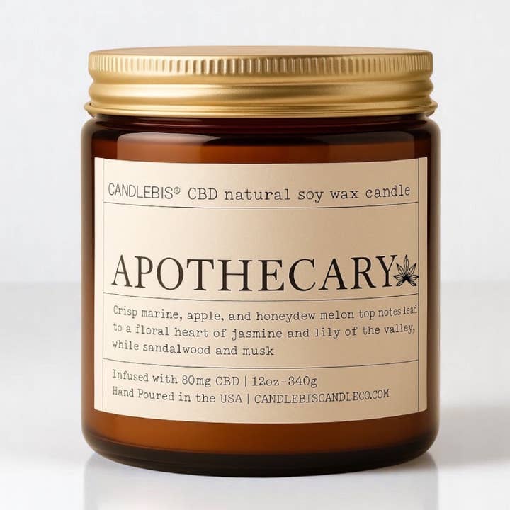 APOTHECARY CBD CANDLE for wholesale by Candlebis CBD Candles