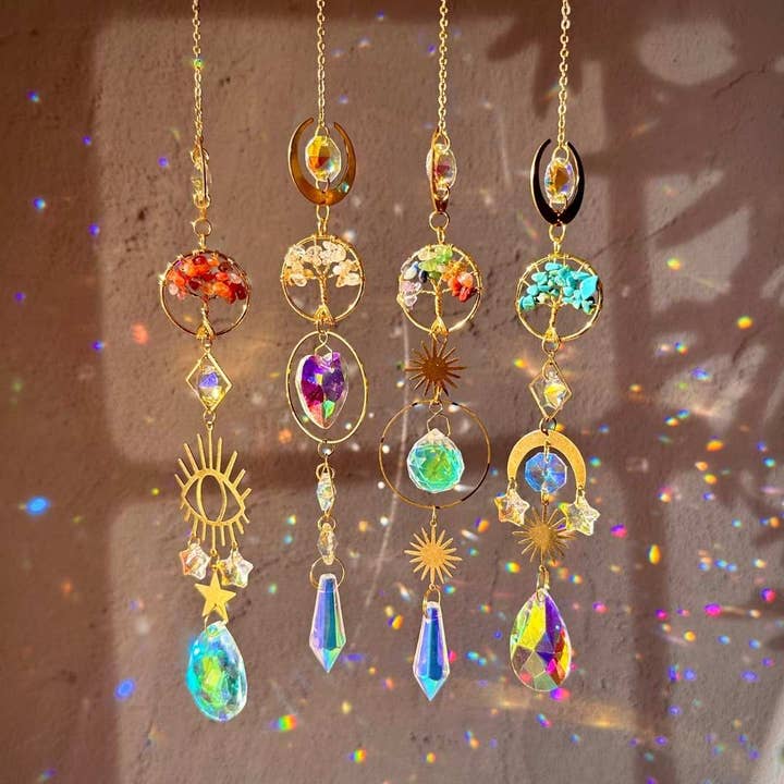 LilAryenne | Jewelry & Suncatchers - Vente Attrape-soleil - Attrape-soleil en cristal Tree of Life | Chakra Stones