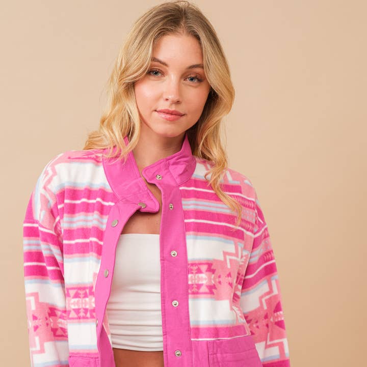 34348J - Blue B Aztec Exclusive Quilted Fleece Jacket for wholesale by Blue B