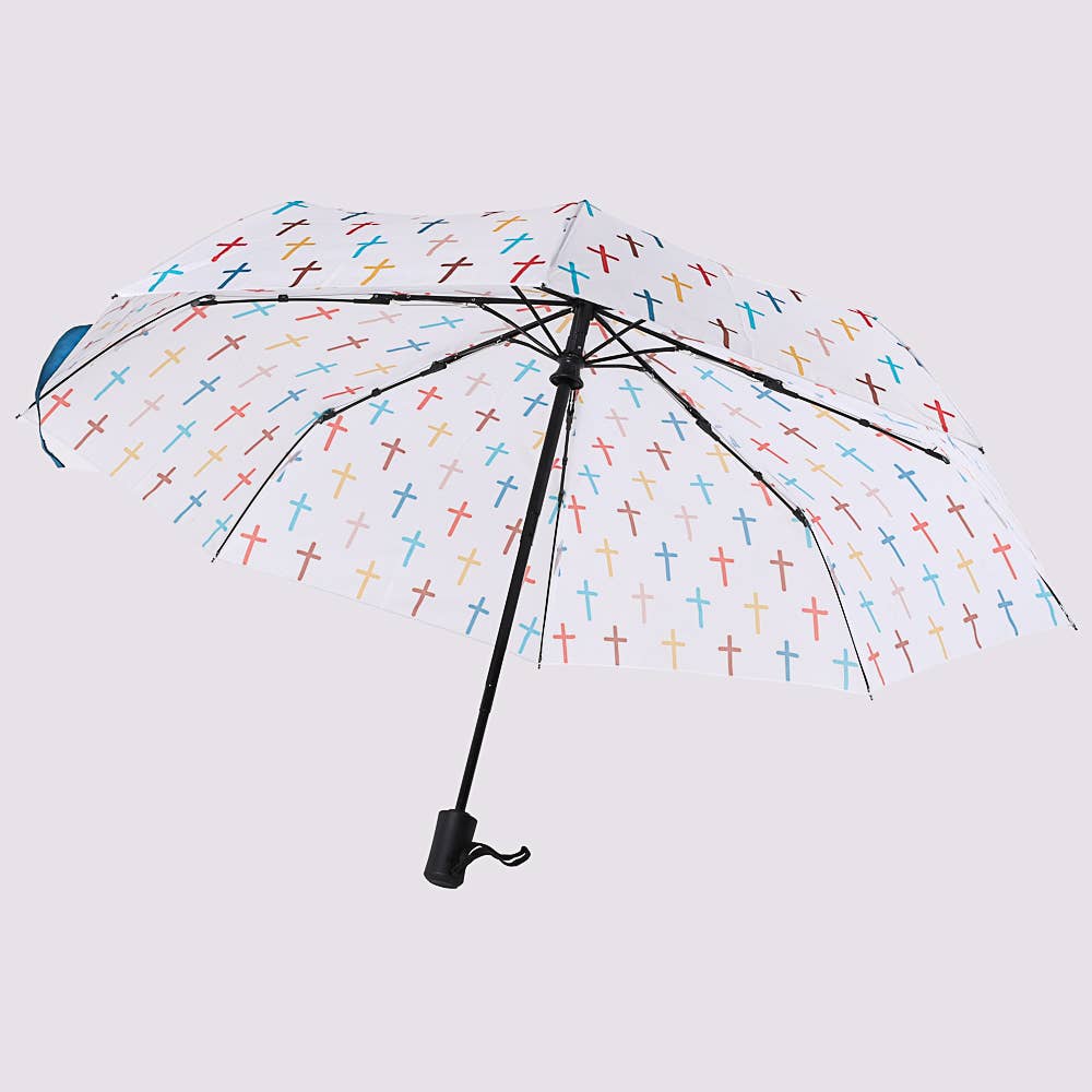 Swanson Christian Products - Wholesale Umbrella - Unisex - Umbrella Compact Colorful Crosses1