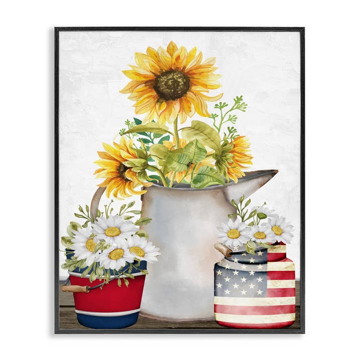 Ramos de Flores Americanas - Arte de Pared enmarcado para venta al por mayor de Stupell Industries