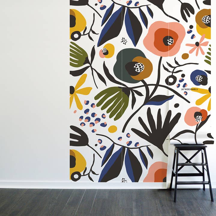 Royal Secret Garden Peel and Stick Wallpaper Mural, 108" x 78" for wholesale on Faire