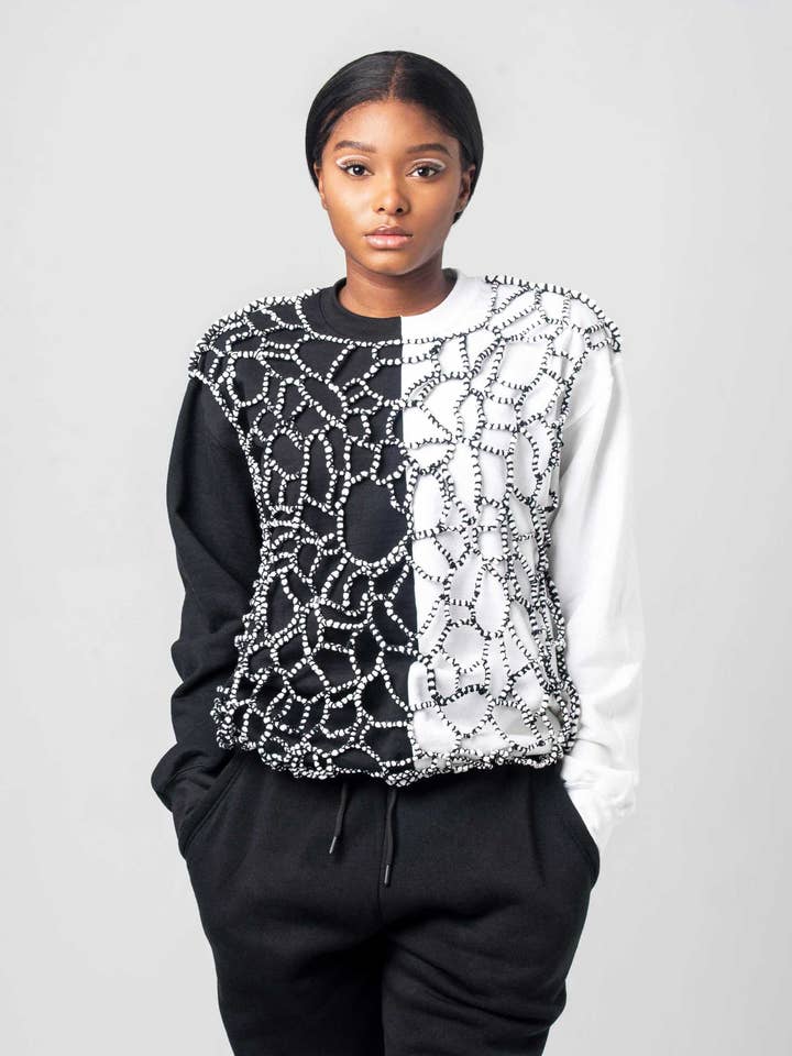 2 Tone Crewneck Sweater for wholesale by NezYorkCity