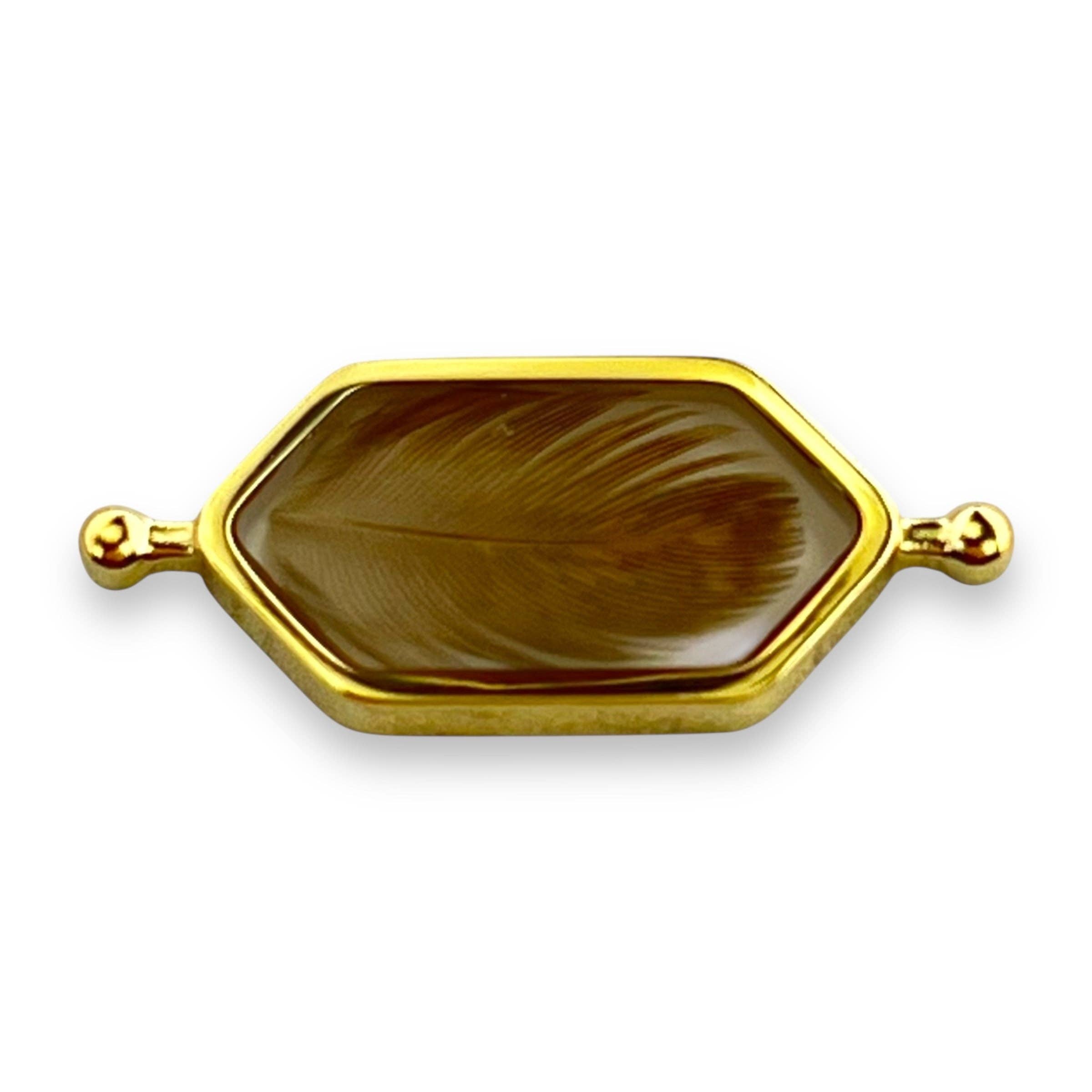 CONQUERing - Wholesale Individual Charm/Pendant - Pheasant Feather Vessel - Resin Charm1