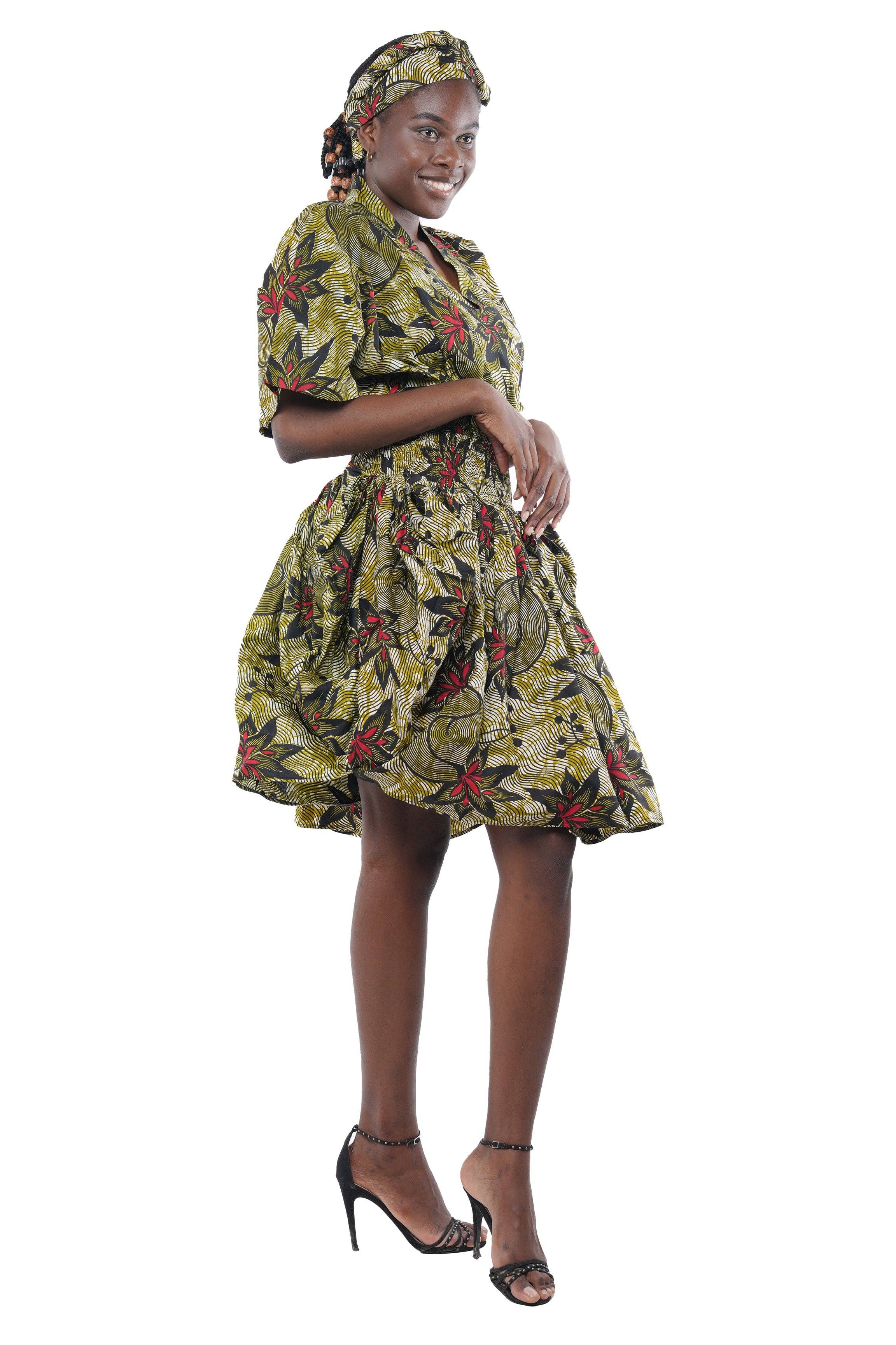 Satsuma Wholesale - Wholesale Dress - Women's - Ankara Short Balloon Dress