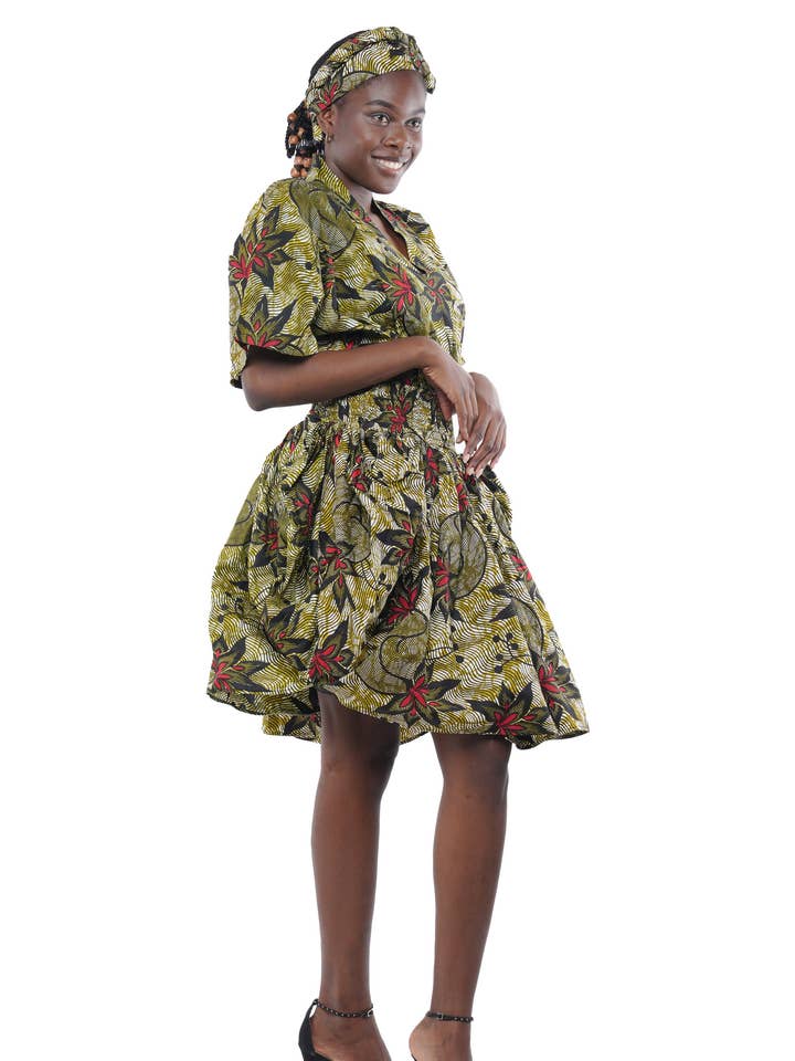 Satsuma Wholesale - Wholesale Dress - Women's - Ankara Short Balloon Dress0
