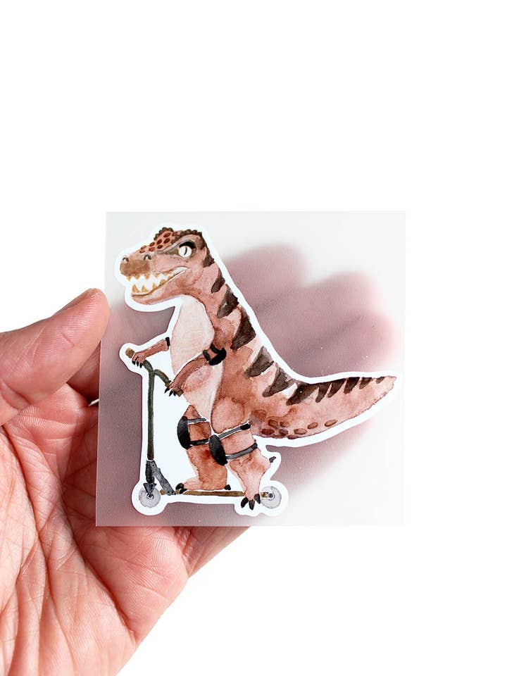 Toppa da stirare T-Rex sul monopattino per la vendita all'ingrosso da parte di Halfbird