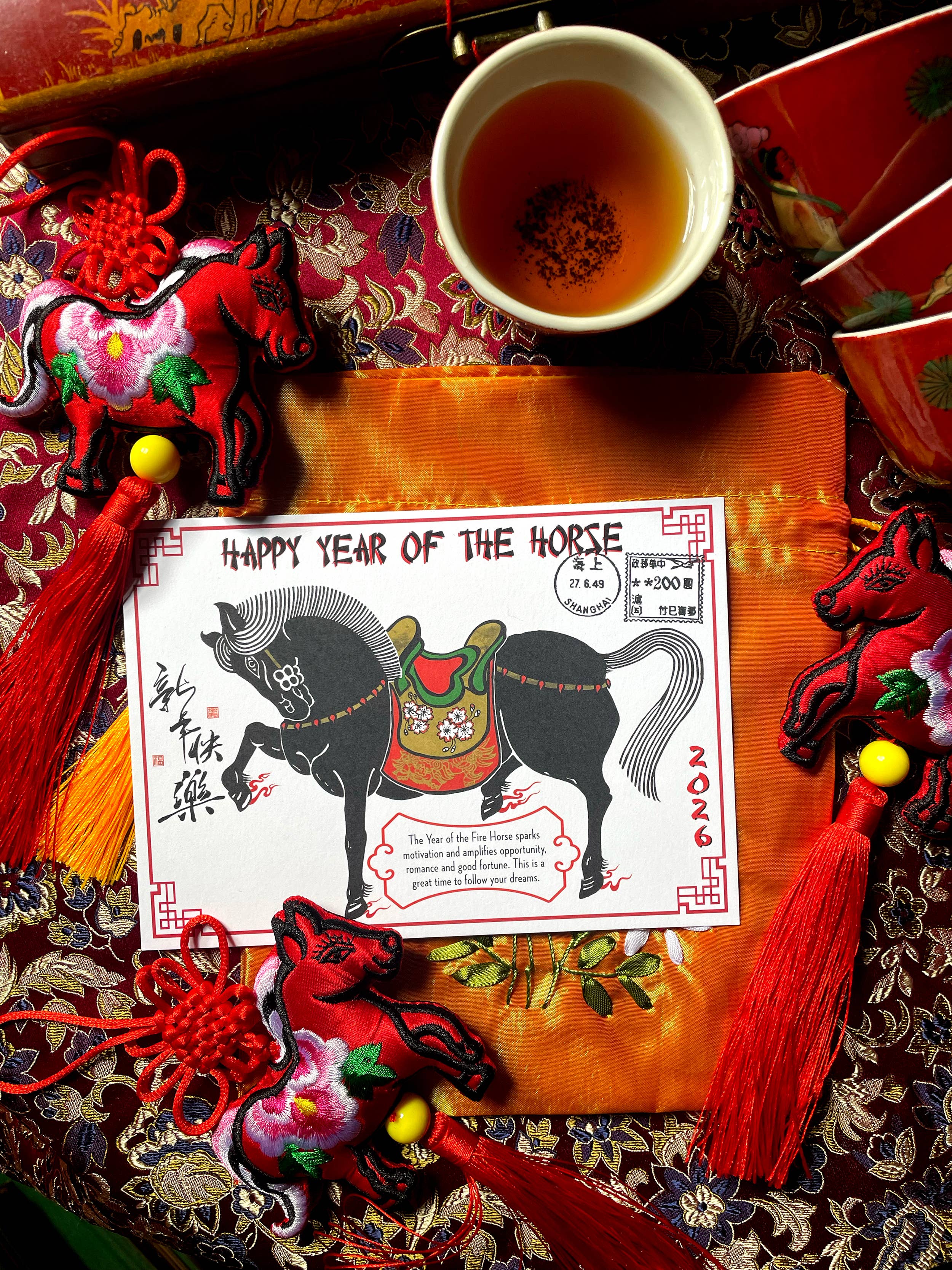 Ivory Tower Studios - Wholesale New Year's Card - Year of the Fire Horse 2026 Chinese Lunar New Year Card5