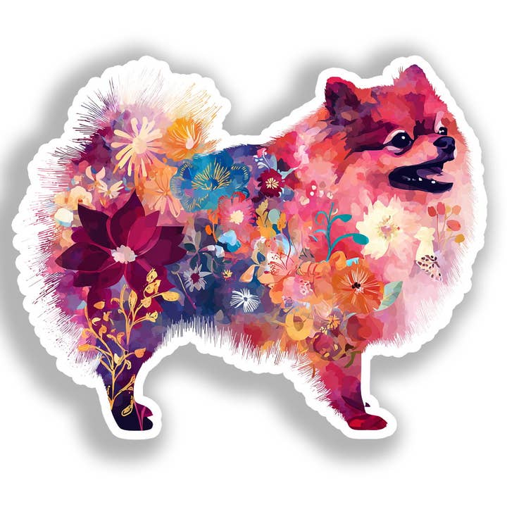 Pegatina de Perro Pomerania # A017466 para venta al por mayor de Yoonek Graphics