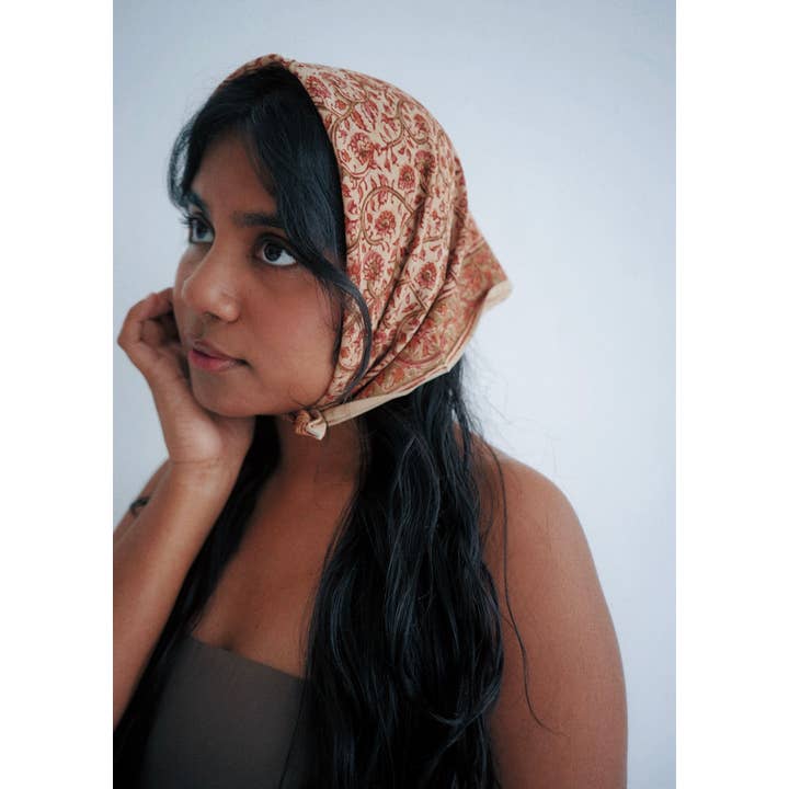 Vine - Kalamkari Cotton Bandana (KK1410) for wholesale by White Lotus Fashions