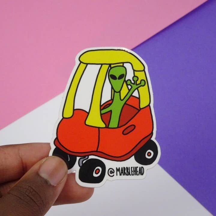Alien Vinyl Sticker for wholesale by Marblehead