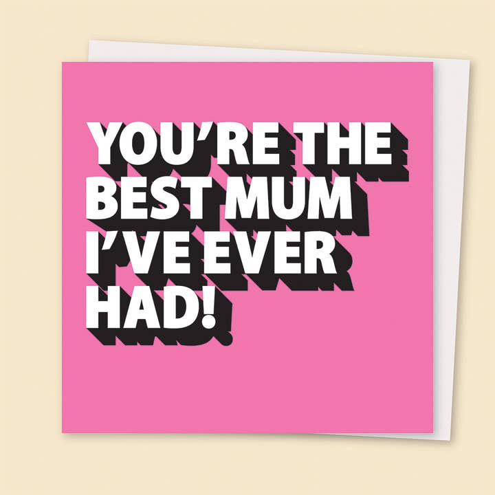 The Best Mum Greetings Card for wholesale by Pom Pom Store