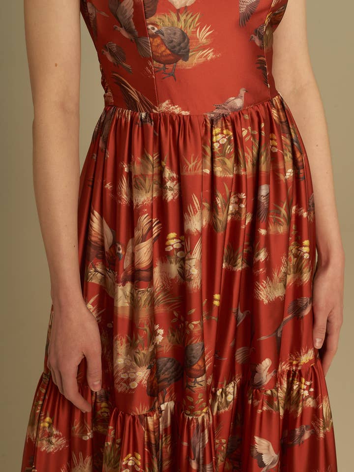 Simiente Rød Maxi Kjole for engroshandel hos Manifiesto