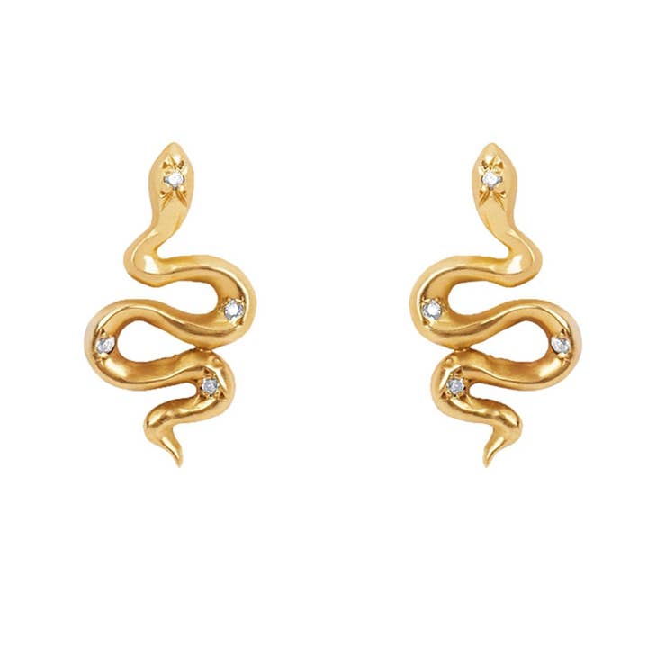 Transformation Snake Stud Earrings for wholesale by Benny Loves Stella