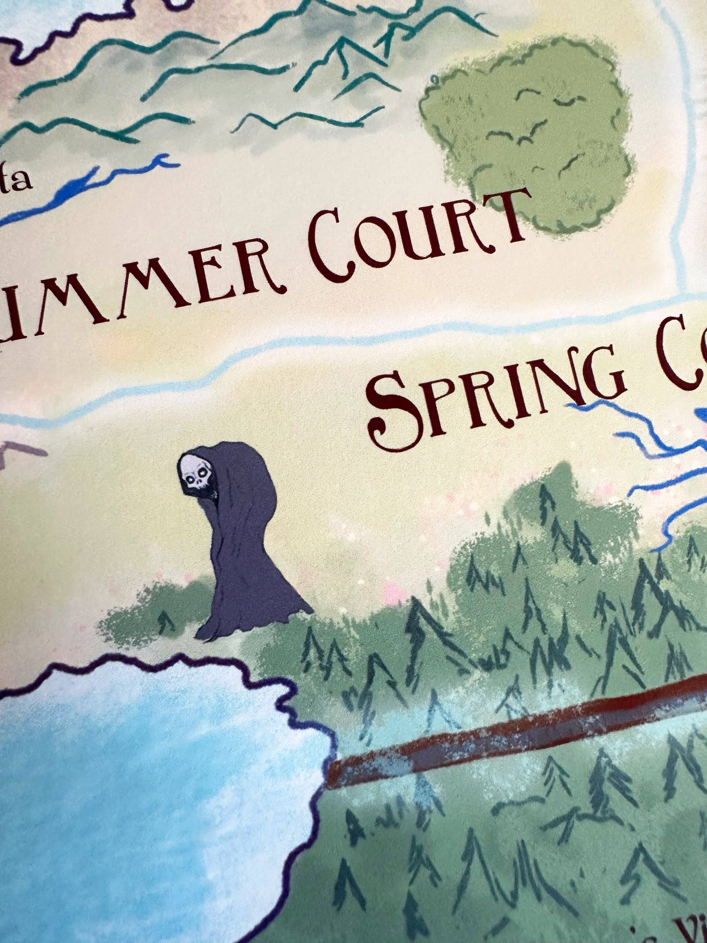 Awkward Affections – wholesale Art print – Prythian Map // Fantasy Landscapes // ACOTAR // Book Art5