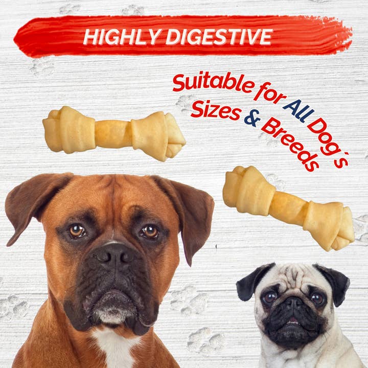 Fresh Farms Pet - Wholesale Pet treats – Dog - Fresh Farms 18 PK 3-4" Natural Roasted Pork Skin Knotted Bones for Dogs – Rawhide Free, Fully Digestible, Long-Lasting Chews5