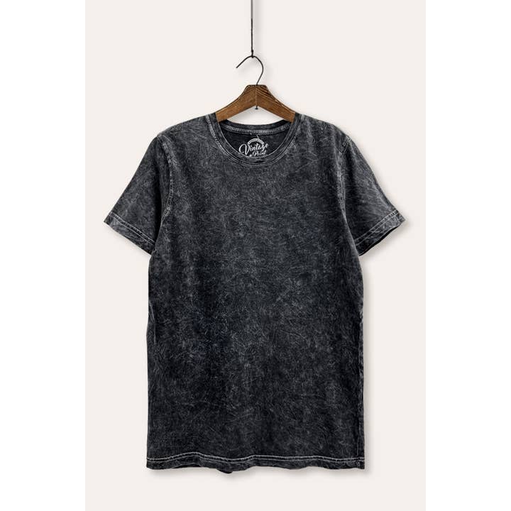 STARCHIS - Wholesale T-shirt (graphic) – women's - BLANK MINERAL WASH RELAX PLAIN T-SHIRT3