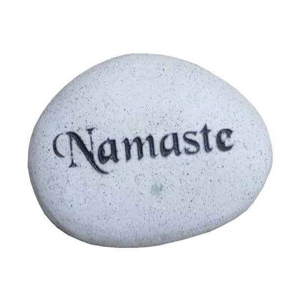 Carved Stone Pebbles Namaste (35 Inch) for wholesale by Eastern Trading
