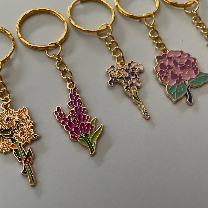 Roshni Desai & Things - Wholesale Keychain – Women's - Flower Keyring Flower Bunch Keyring Enamel Keyring Unisex2