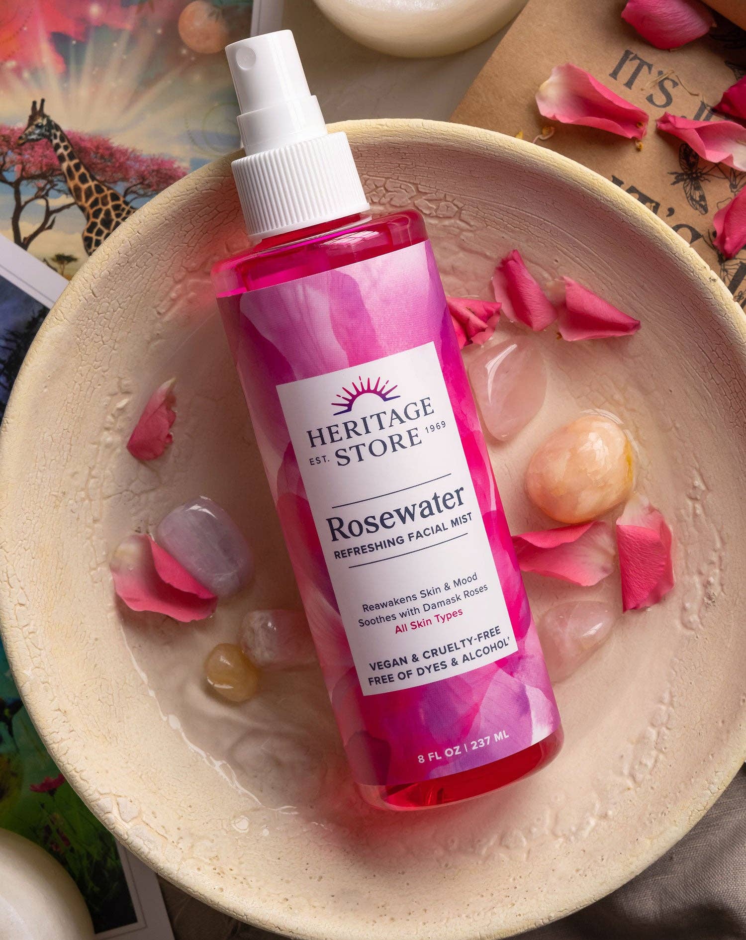 Heritage Store - Wholesale Face & Body Mist/Water - Rosewater 2oz/4oz/8oz6