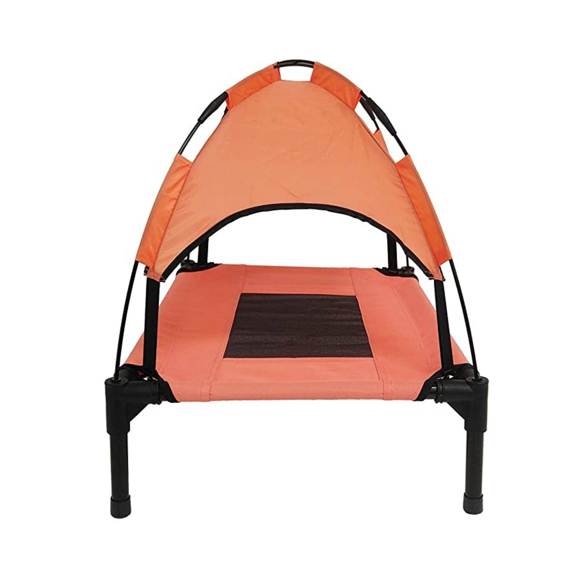 Midlee Designs - Vente Panier – chien - Lit surélevé pour chien Midlee Salmon avec auvent2