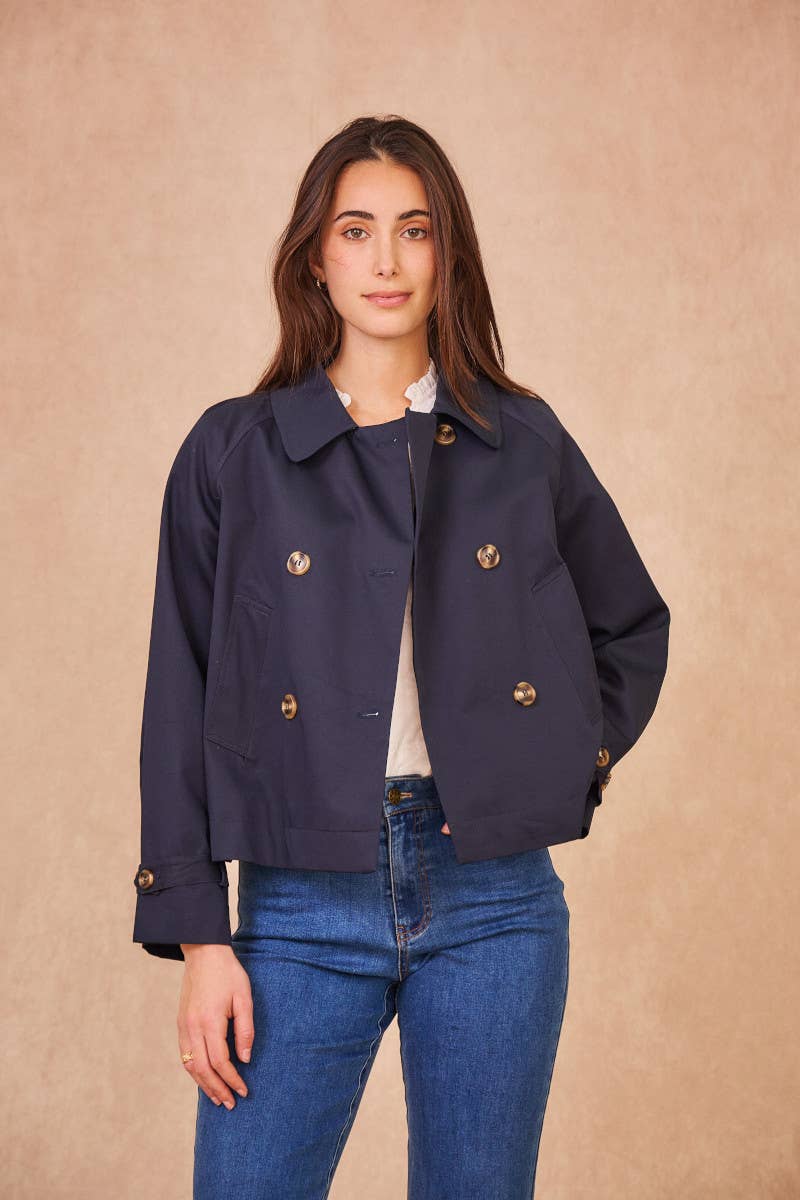 Calie Paris – Großhandel Jacke – Damen – VIOLETTE Trench – Moderne Eleganz in Baumwolle6